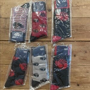 Men's Stylish Dress Socks - Red, Black, Gray